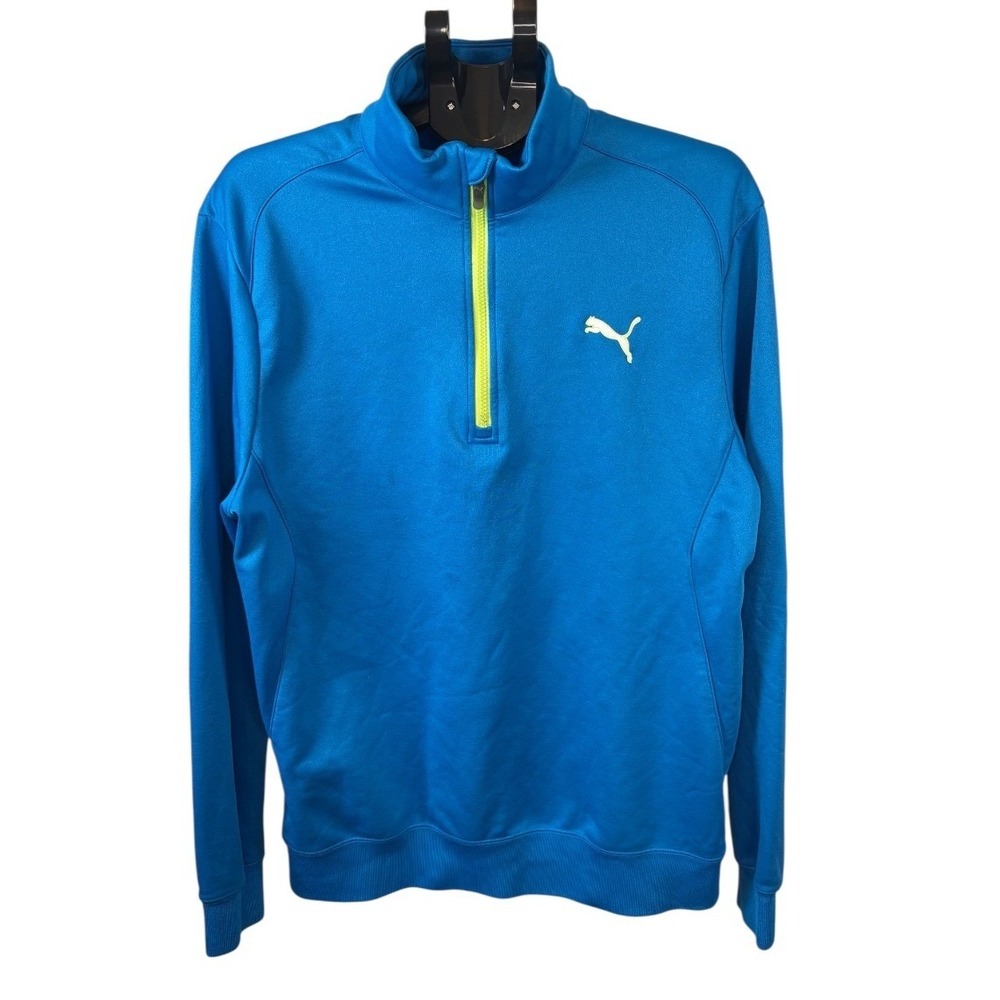 Puma Golf Mens XL Blue Quarter Zip Pullover Performance Sweatshirt 563072